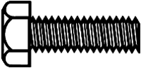 Pro Grade Brass Machine Screws 3/8" Hex Head Pack of 12